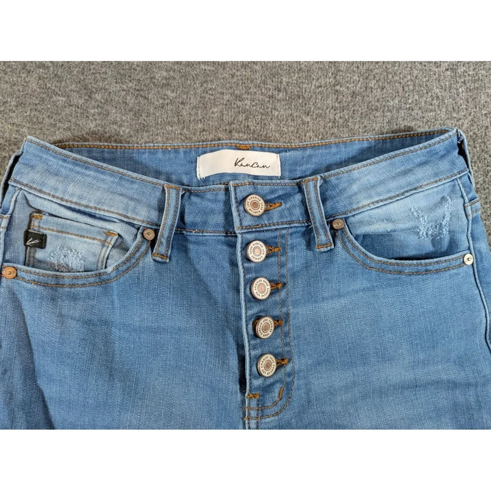 KanCan‎ Jeans Women's 7/27 Button Fly Denim Blue Estilo